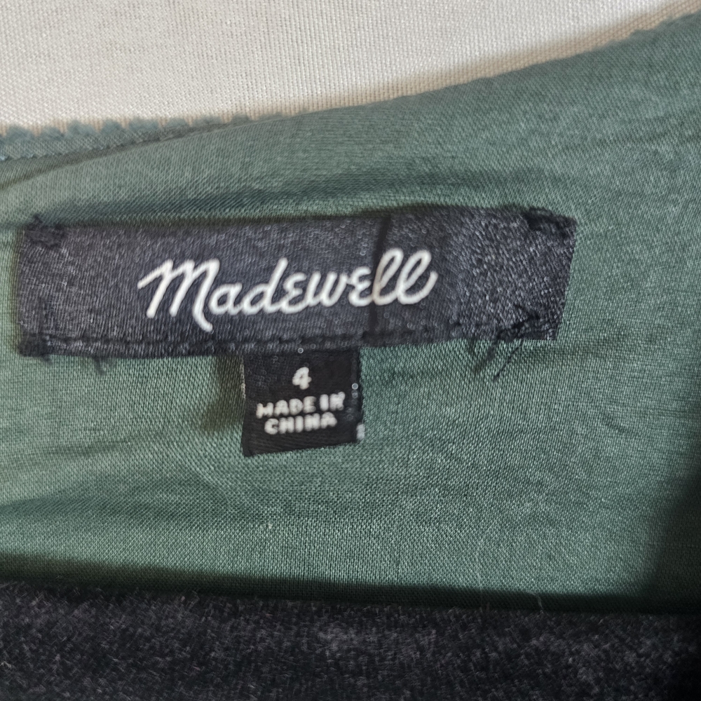 Madewell Corduroy Aidy Square-Neck Tiered Mini Dress Sz 4 - Picture 9 of 13